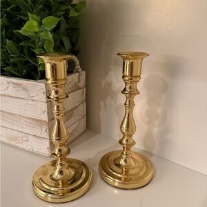 Baldwin Forged Solid Brass Approx. 7” Taper Candlesticks USA Candle Holder Set